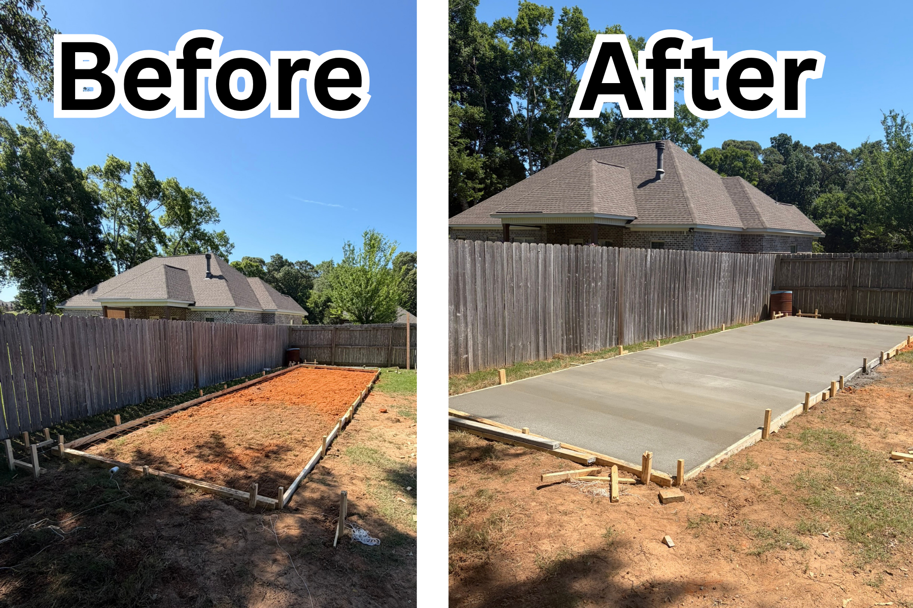 Finished concrete slab