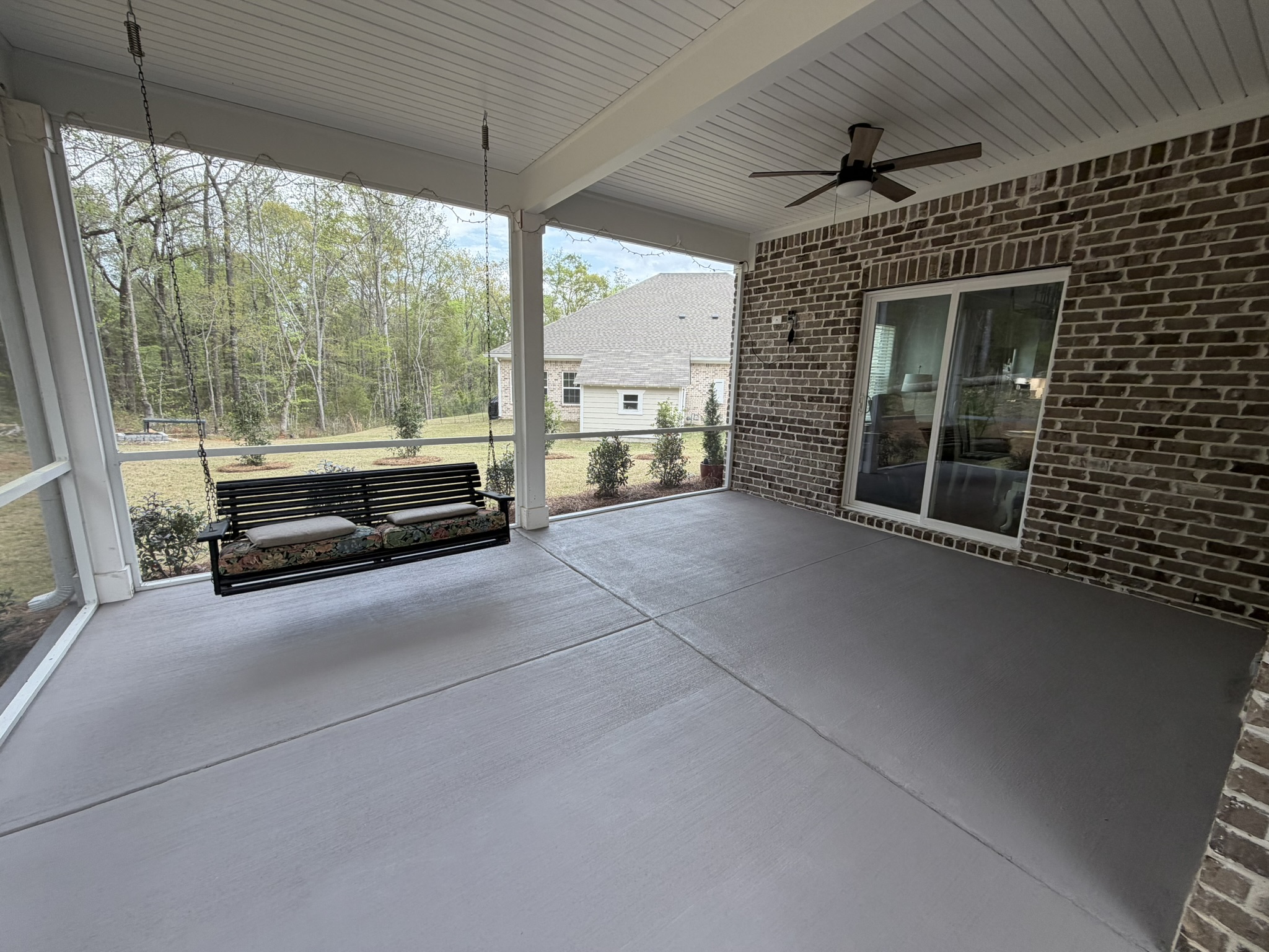 New concrete patio slab